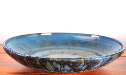 Large Blue Serving Bowl