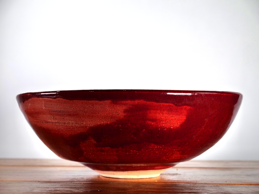 Large Red Serving Bowl